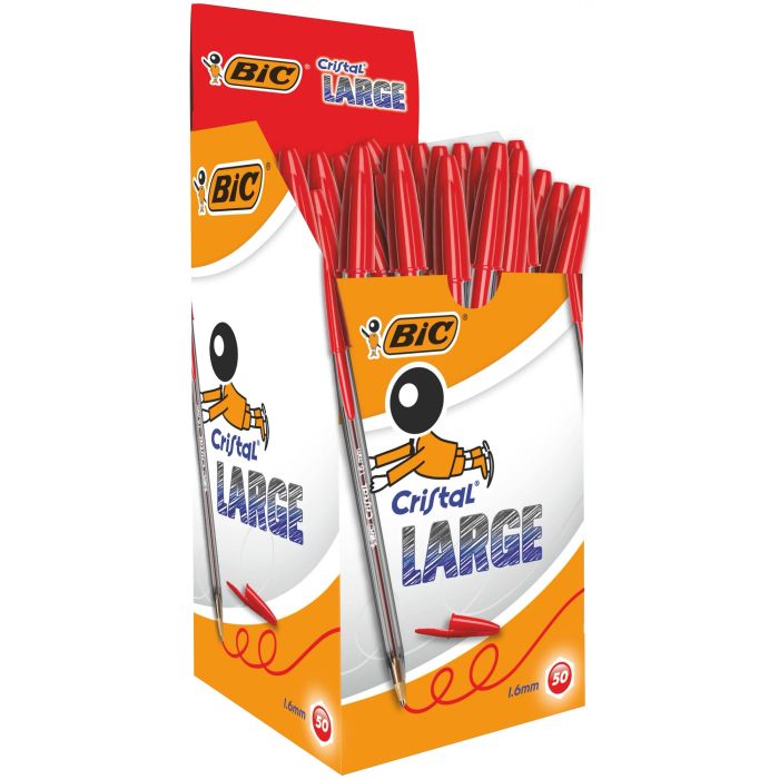 BIC Cristal Large - Pack of 50 - Red