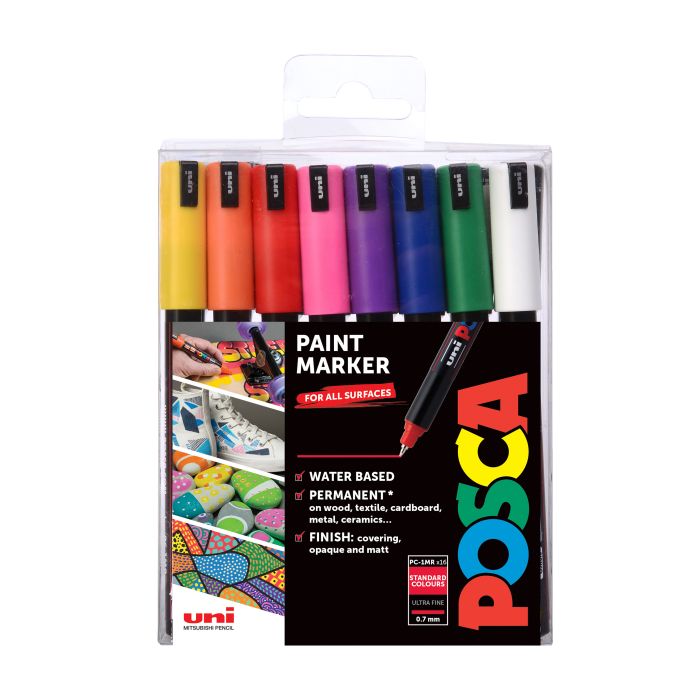 POSCA Paint Markers-PC-1MR-Assorted-Pk 16