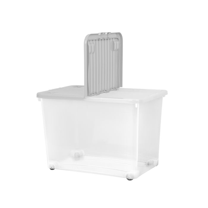 80l Box With Wheels Clear Cool Grey 80l Box With Wheels Clear Cool Grey