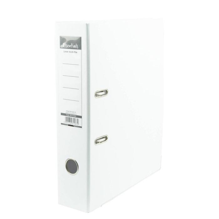 Coloured Lever Arch Files A4 - White