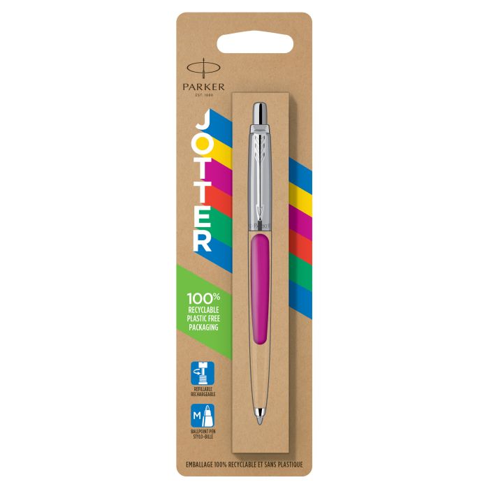 Parker Jotter Retractable Pen - Magenta Barrel - Blue ink