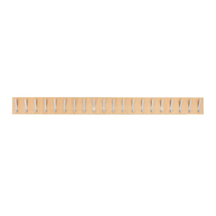 Beech Wall Coat Rail - Grey - 20 Hooks - Single Sided Beech Wall Coat Rail - Grey - 20 Hooks - Single Sided