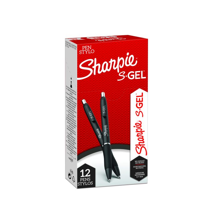 Sharpie S-Gel Pen - 0.7mm - Black - Box of 12