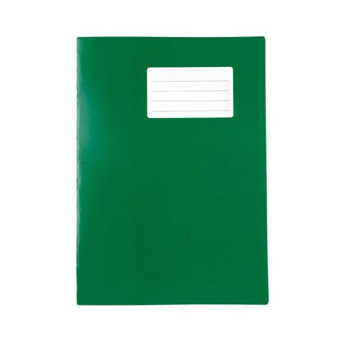 School Exercise Books A4 80 Page 8mm F&M - Dark Green - Pack of 50