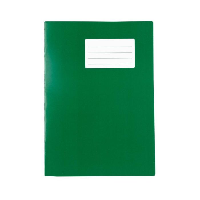School Exercise Books A4 80 Page 8mm Feint/Blank Alternate - Dark Green - Pack of 50
