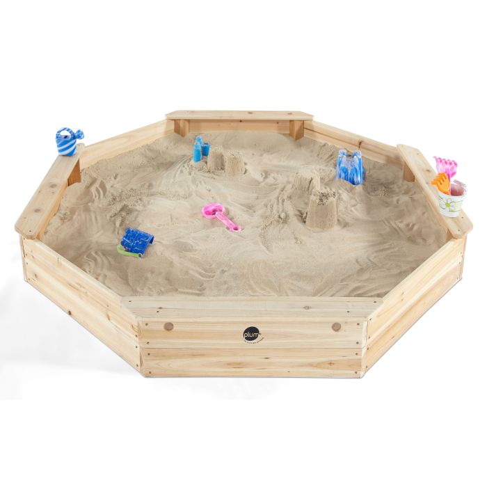 plum Giant Wooden Sandpit - Natural plum Giant Wooden Sandpit - Natural