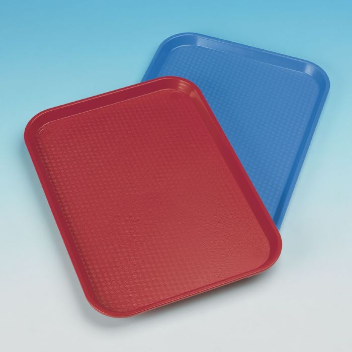 Polyproplene Fast Food Trays - 406 x 305mm - Blue Polyproplene Fast Food Trays - 406 x 305mm - Blue