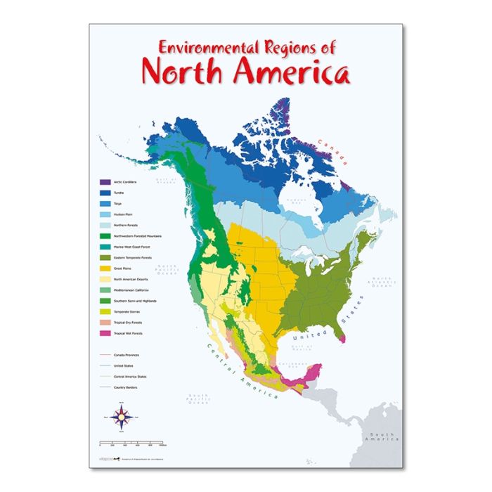 Enviromental Regions of America Map
