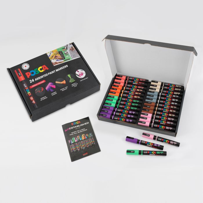 POSCA Paint Mkers Classpack PC-5MBR Brush Standard Pk of 24 POSCA Paint Mkers Classpack PC-5MBR Brush Standard Pk of 24
