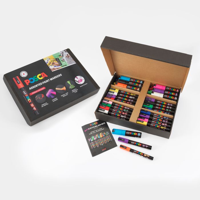POSCA Paint Markers Classpack-PC-3M/PC-5M/PC-7M-Assorted-Pk 52 POSCA Paint Markers Classpack-PC-3M/PC-5M/PC-7M-Assorted-Pk 52