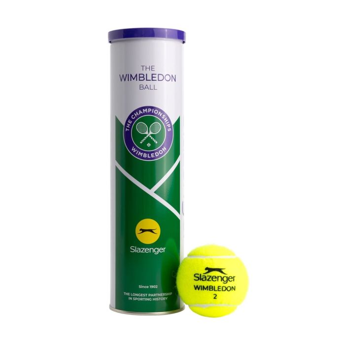 Slazenger Wimbledon Tennis Balls 2026-Tube of 4 Slazenger Wimbledon Tennis Balls 2026-Tube of 4