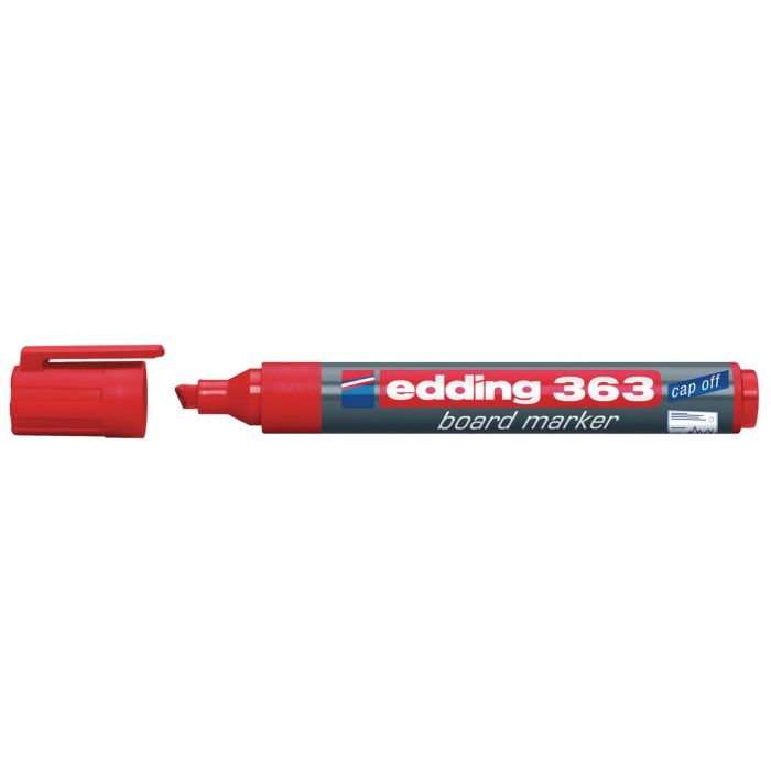 Edding 363 Whiteboard Marker Red Chisel Tip - Pack of 10 Edding 363 Whiteboard Marker Red Chisel Tip - Pack of 10