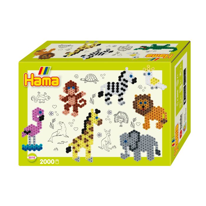 Hama Zoo Small World-2000 Beads & 1 Pegboard Set Hama Zoo Small World-2000 Beads & 1 Pegboard Set