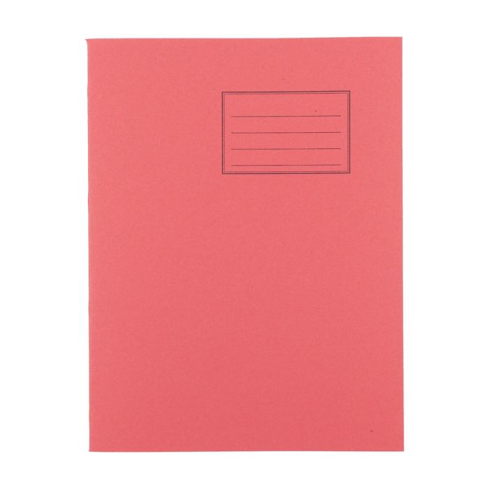 Exercise Books 9 x 7in 48 Page 10mm Squared - Red - Pack of 100
