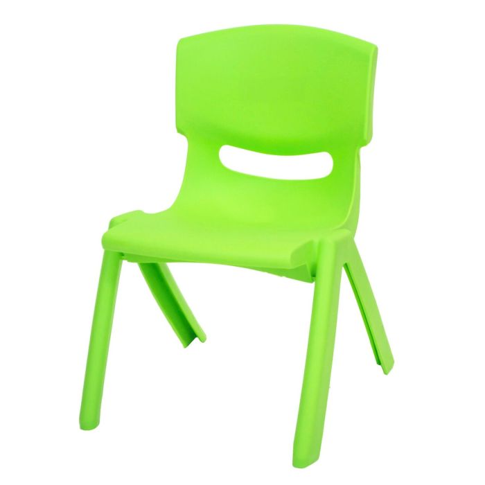 Stackable Children's Plastic Chairs - Green - Pack of 5