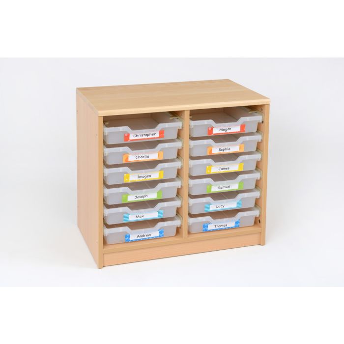 RS 2 Bay A4 12 Shallow Clear Tray Unit