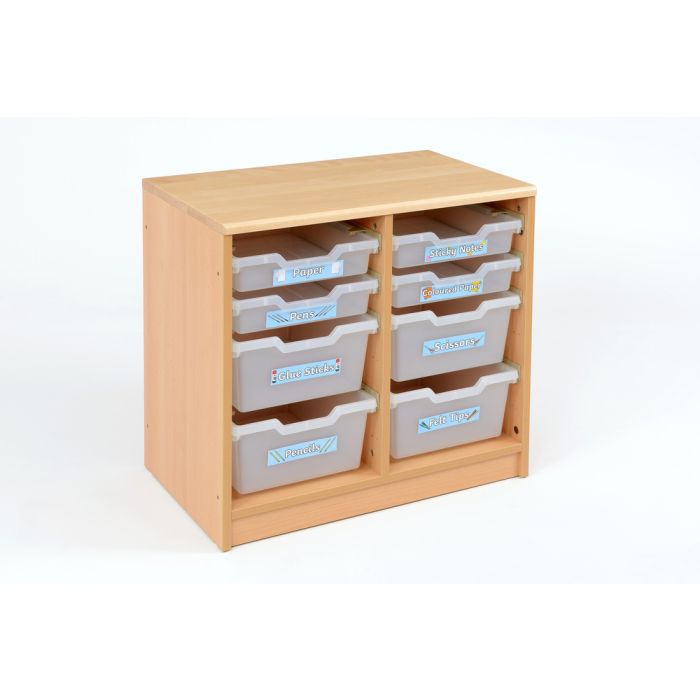 RS 2 Bay A4 4 Deep & 4 Shallow Clear Tray Unit