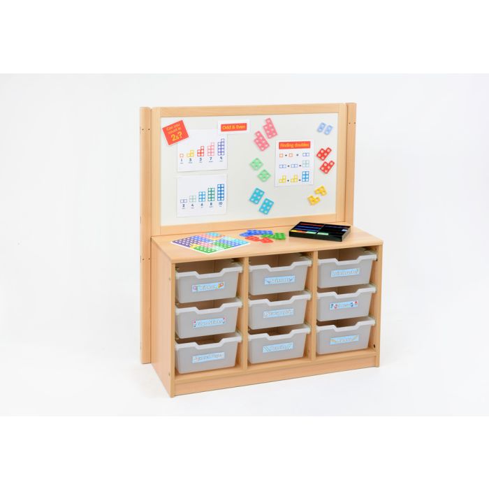 RS 3 Bay A4 9 Deep Clear Tray & Cork/Drywipe Divider Unit