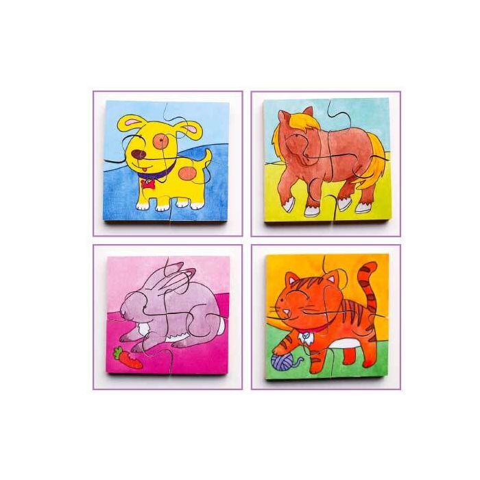 Interlocking Puzzles - Four in a Box Pets