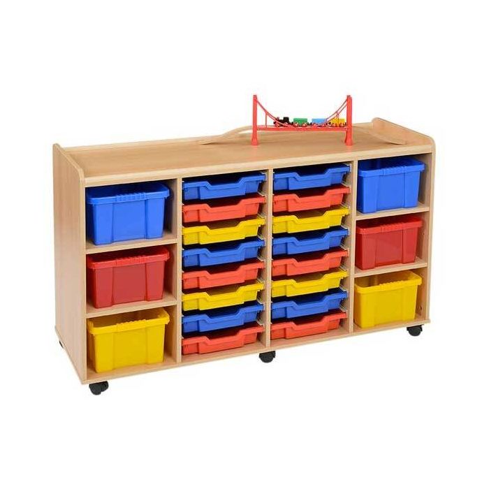 Solid Beech 6 Deep/16 Shallow Unit Coloured