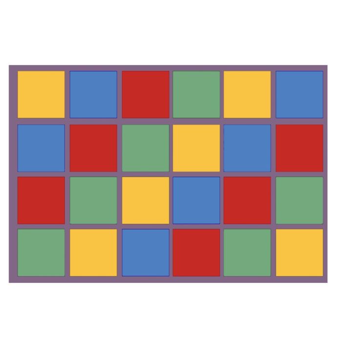 Circle Time Rug Squares 300 x 200cm