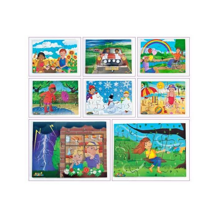 Weather Interlocking Puzzles - Pack of 8