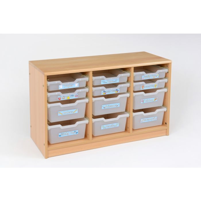 RS 3 Bay A4 6 Deep & 6 Shallow Clear Tray Unit