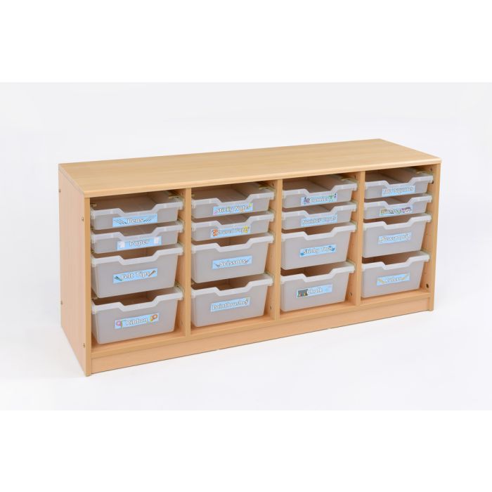 RS 4 Bay A4 8 Deep & 8 Shallow Clear Tray Unit