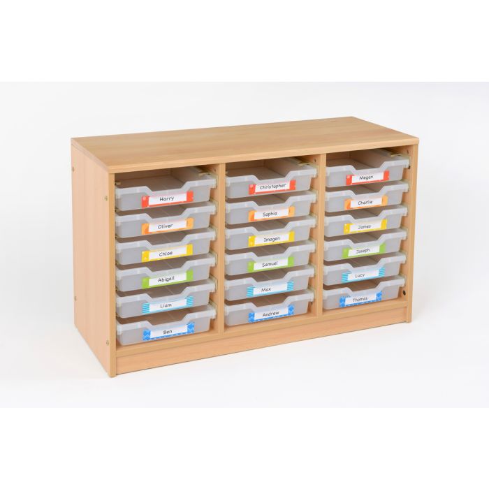 RS 3 Bay A4 18 Shallow Clear Tray Unit