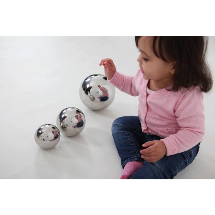 Silver Sensory Reflective Balls - Set of 4