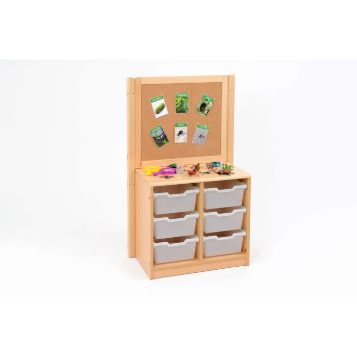 RS 2 Bay A4 6 Deep Clear Tray & Cork/Drywipe Divider Unit