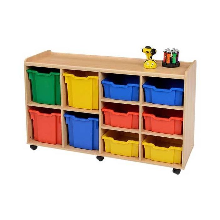 Solid Beech 4 Jumbo/6 Deep Unit Coloured