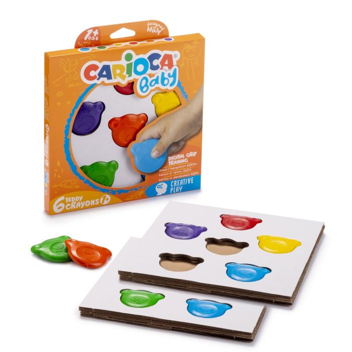 Carioca Baby Teddy Crayons - Pack of 6