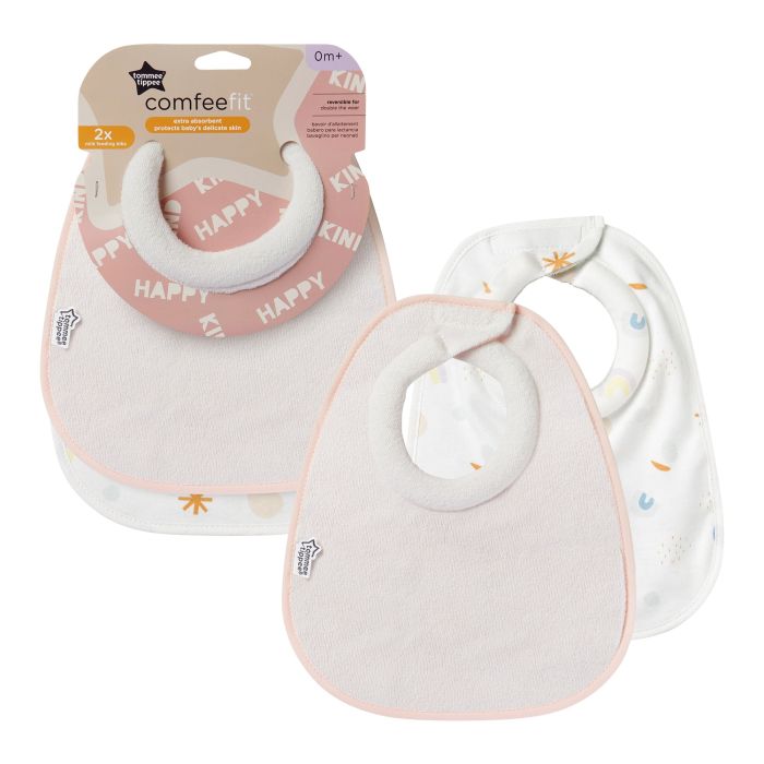 tommee tippee Cotton Milk Feeding Bib -  Pack of 2