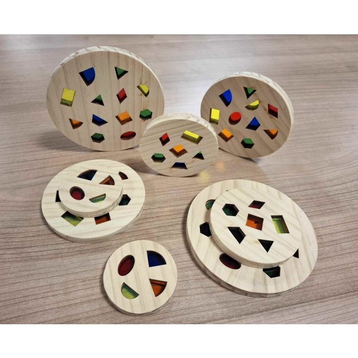 Light and Shadow Wooden Discs