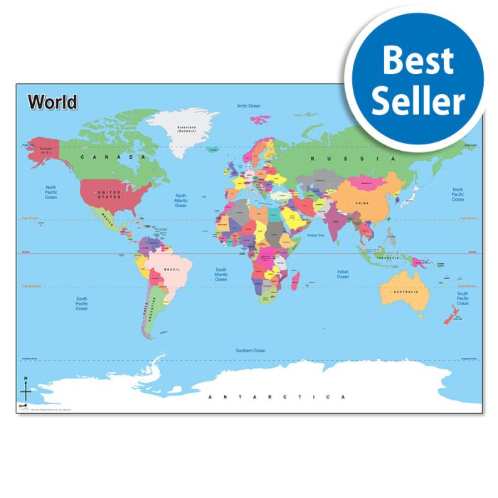 Colour Blind Friendly - World Political Map