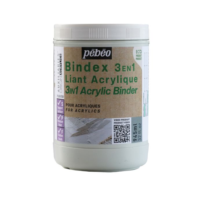 Pebeo Origin Acrylics Bindex 3 in 1 Binder - 945ml - Clear Pebeo Origin Acrylics Bindex 3 in 1 Binder - 945ml - Clear