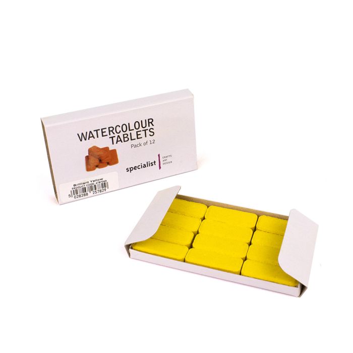 Specialist Crafts Watercolour Tablet Pack of 12 Brilliant Yellow Specialist Crafts Watercolour Tablet Pack of 12 Brilliant Yellow