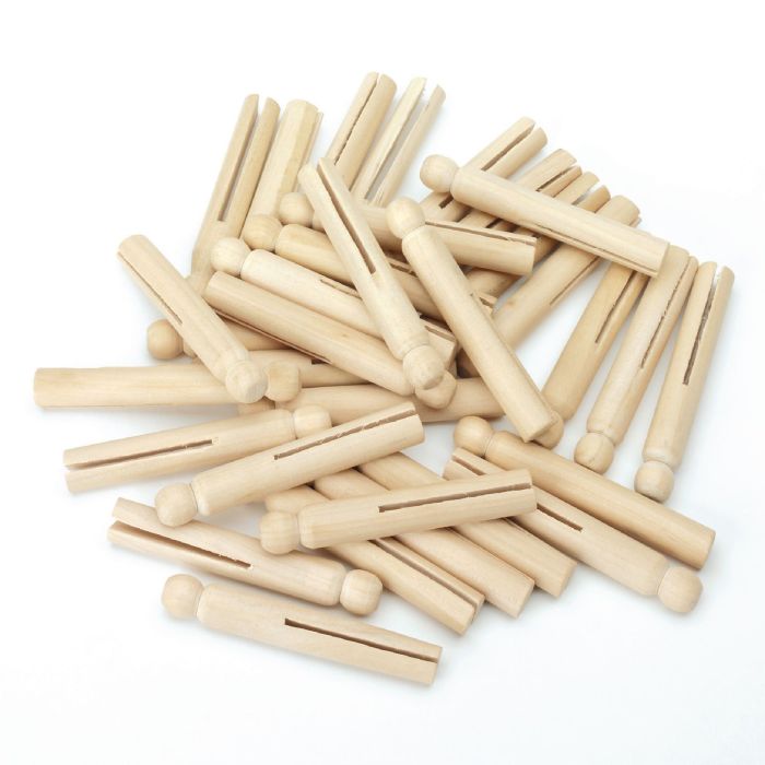 Craft Pegs - Plain - Pack of 24 Craft Pegs - Plain - Pack of 24