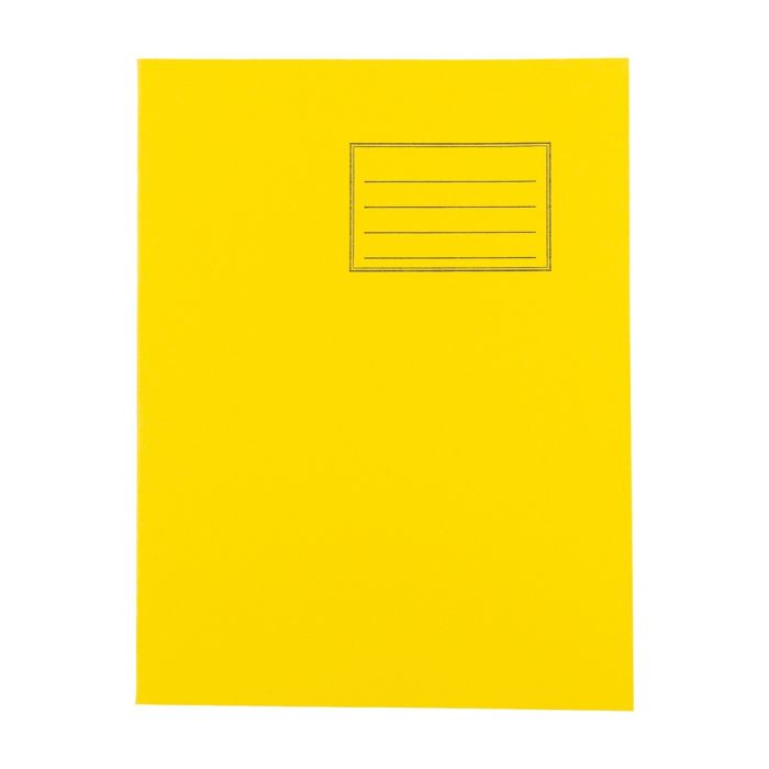 Exercise Books 9 x 7in 64 Page 8mm/Blank Alternate - Yellow - Pack of 100