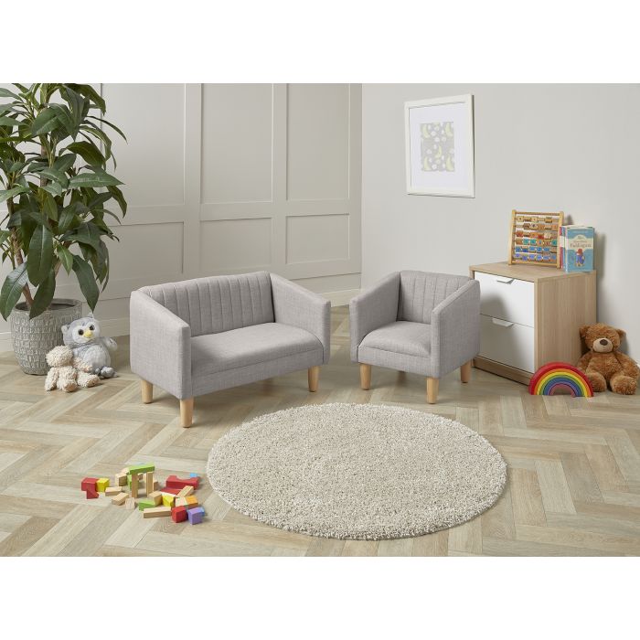 Mini Chair and Sofa Set - Grey Mini Chair and Sofa Set - Grey