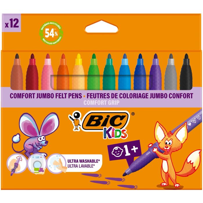 BIC Kids Comfort Jumbo Felt Pen Class - Pack of 96 BIC Kids Comfort Jumbo Felt Pen Class - Pack of 96