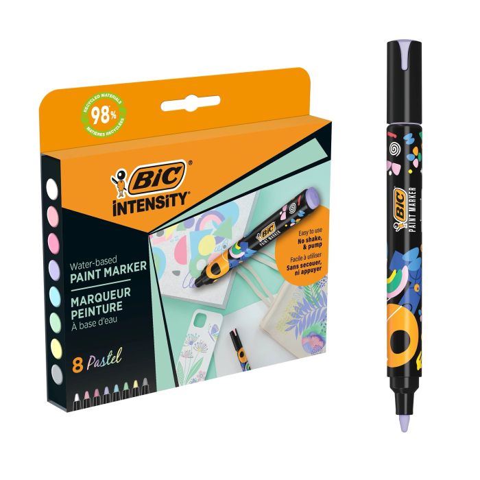 BIC Intensity Paint Markers - Pastel Colours - Pack of 8