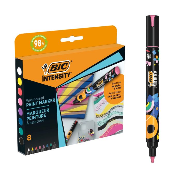 BIC Intensity Paint Markers - Vivid Colours - Pack of 8
