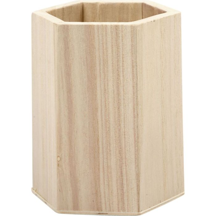 Hexagonal Wood Pencil Holder Hexagonal Wood Pencil Holder