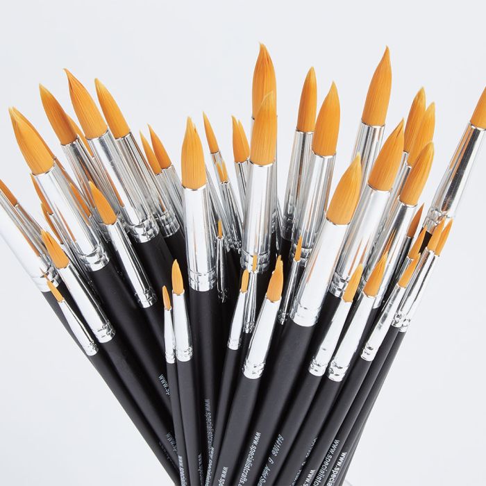 Artist Round Synthetic Brush Bulk Pack