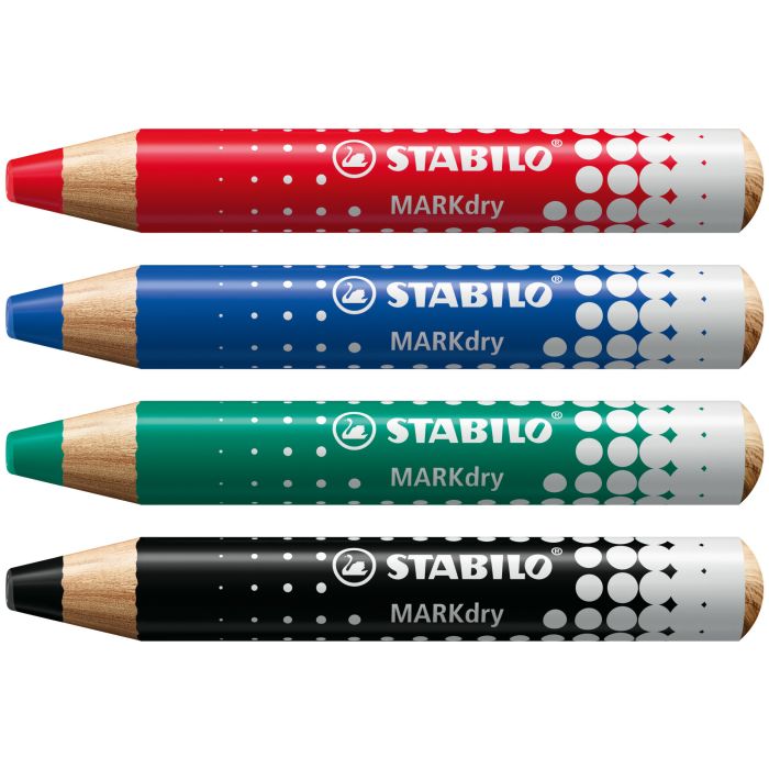 Stabilo MARKdry Whiteboard Markers - Assorted - Pack of 4