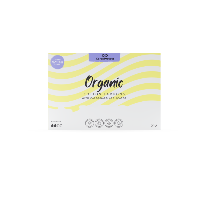 Care & Protect Organic Regular Applicator Tampons - Pk 16 Care & Protect Organic Regular Applicator Tampons - Pk 16
