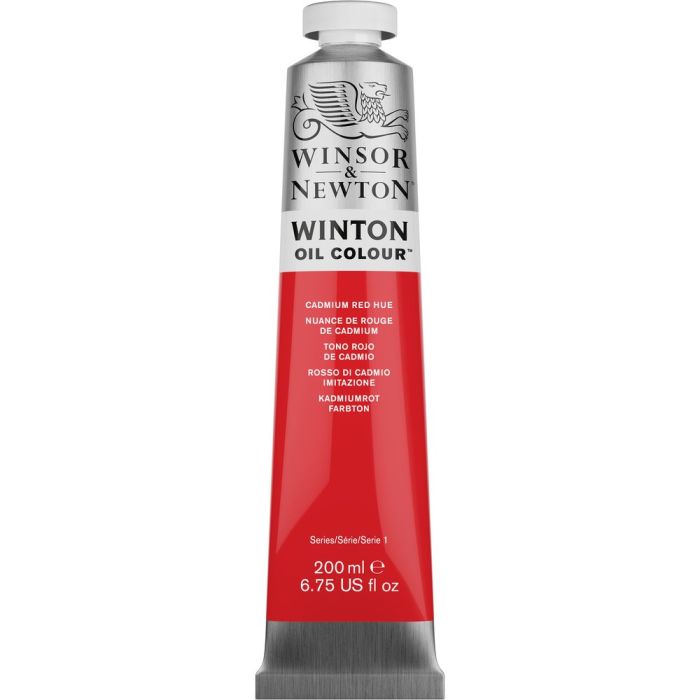 W & N Winton Oil Colour Tube - 200ml - Cadmium Red Hue