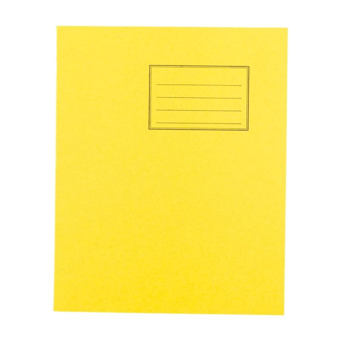 Exercise Books 8 x 6.5in 32 Page 7mm Squared - Vivid Yellow - Pack of 100